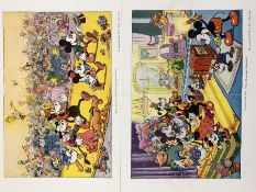 'Mickey Mouse and His Retinue Arriving at the Party' and 'The End of the Party: Mickey Mouse takes a