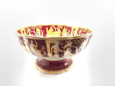 Late Victorian Furnivals substantial punch bowl decorated in the 'Portland' pattern having the inter