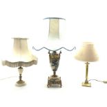 Continental Empire style marble and gilt metal table lamp