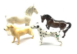 Group of Beswick comprising a Grey Dapple Shire Horse