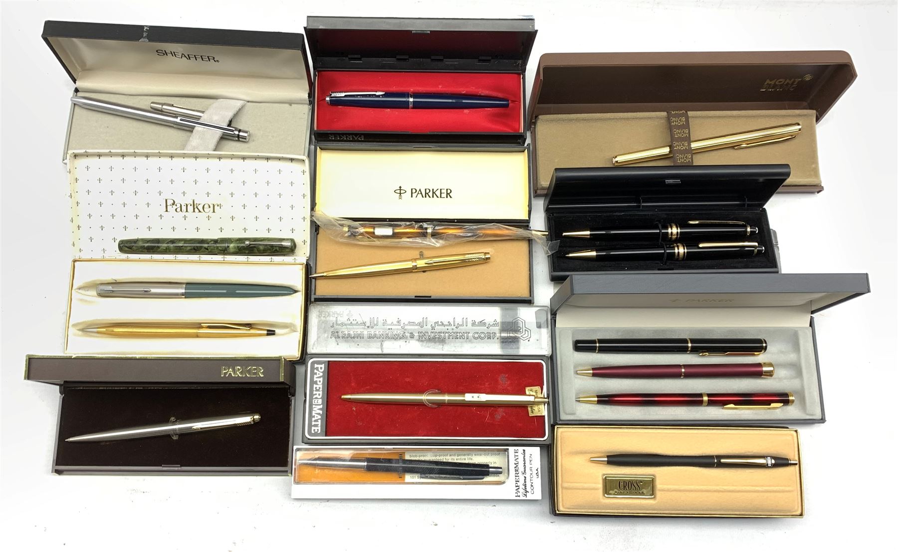 Collection of vintage and later pens including Swan
