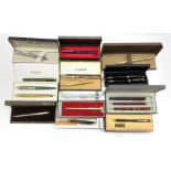 Collection of vintage and later pens including Swan