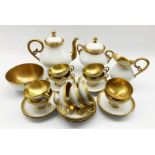 Venezia tea set by Rigo & Co decorated in gilt comprising eleven cups