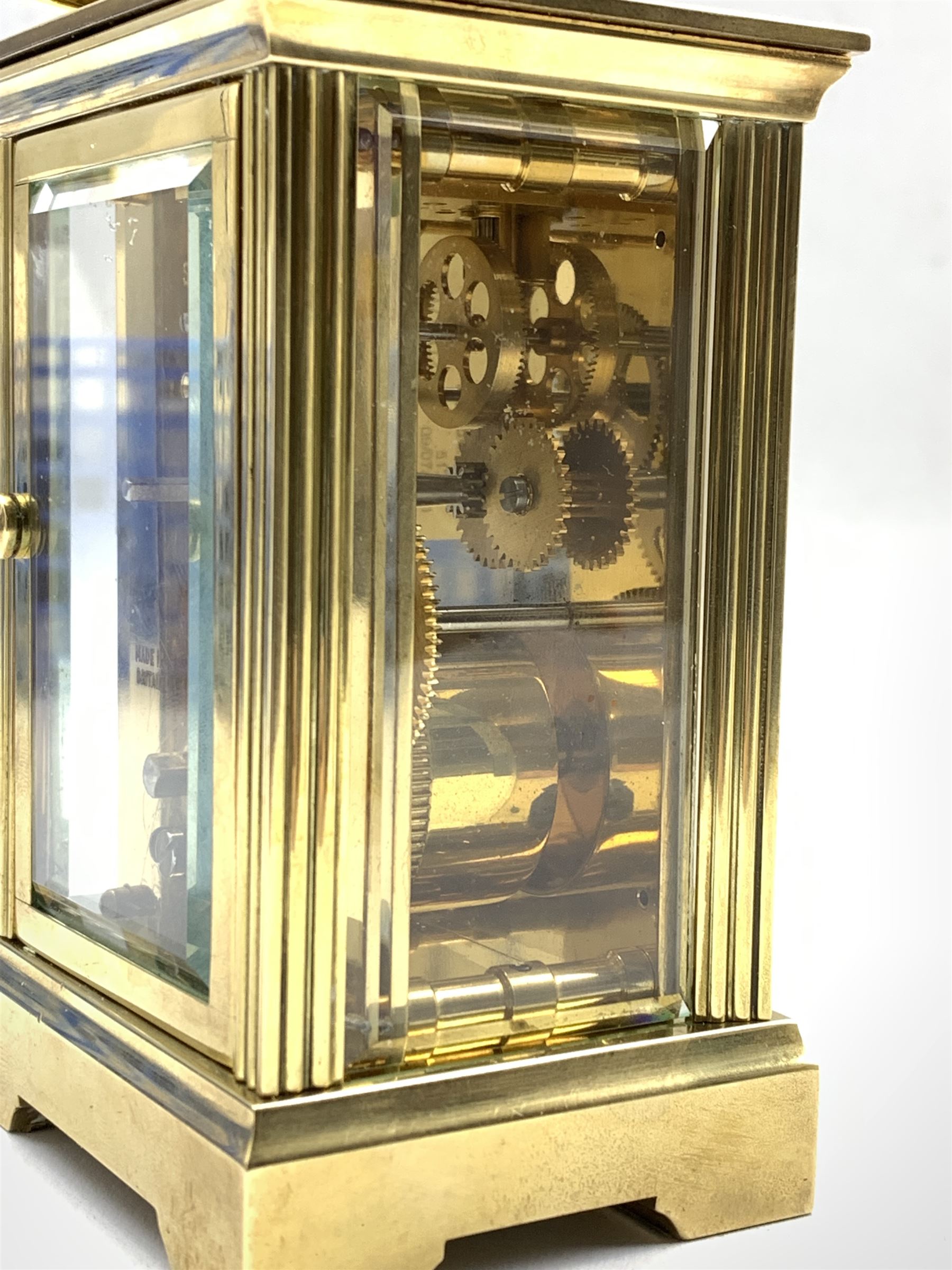 Quality 20th century brass and glass carriage clock - Image 2 of 3