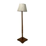 Early 20th century Art Deco walnut standard lamp