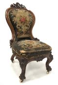 Mid 19th century Irish mahogany hall chair