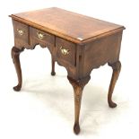 George II style walnut lowboy