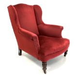 Edwardian wingback armchair