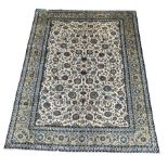 Large Persian Kashan ivory ground carpet