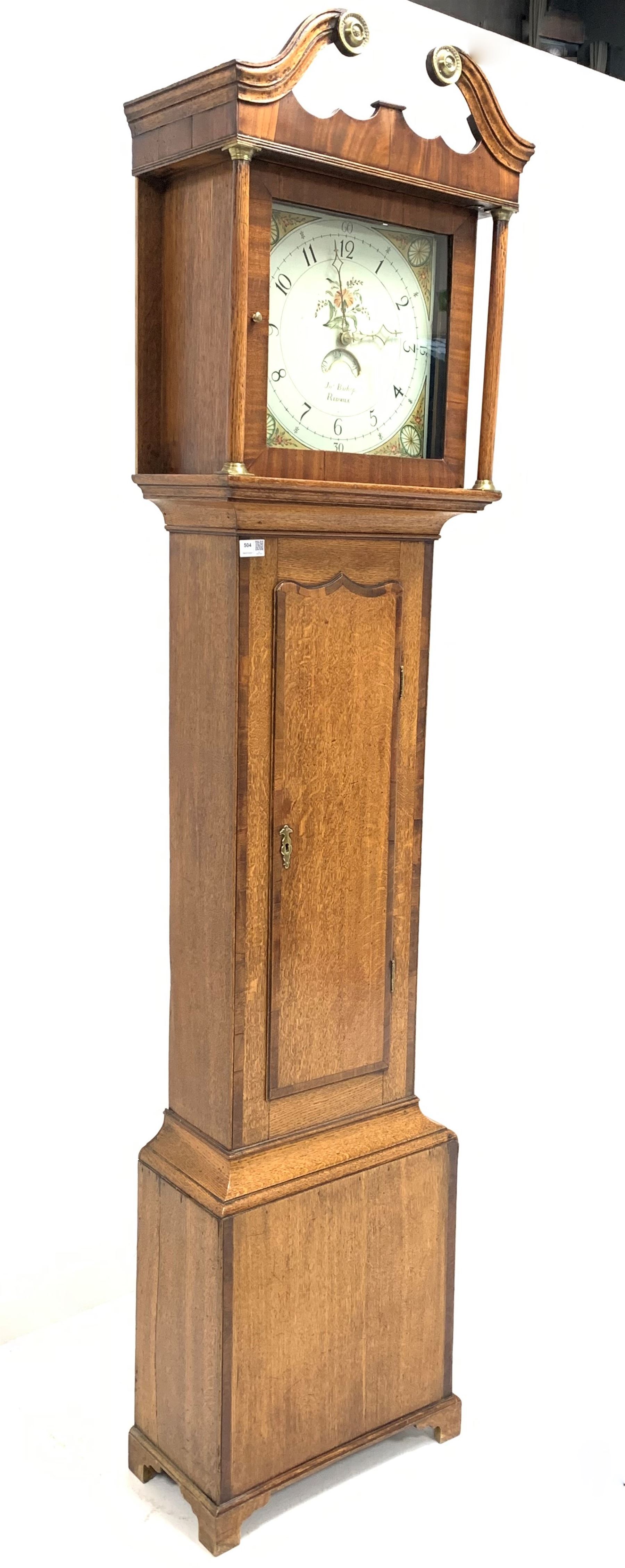 Early 19th century oak country 30 hour longcase clock - Image 2 of 6