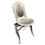 Madame de Pompadour French style folding wooden chair