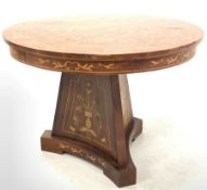 20th century walnut centre table