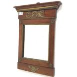 Regency mahogany upright wall mirror