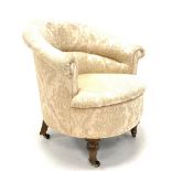 Victorian tub upholstered armchair