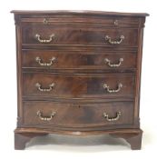 Early to mid 20th century mahogany serpentine front chest