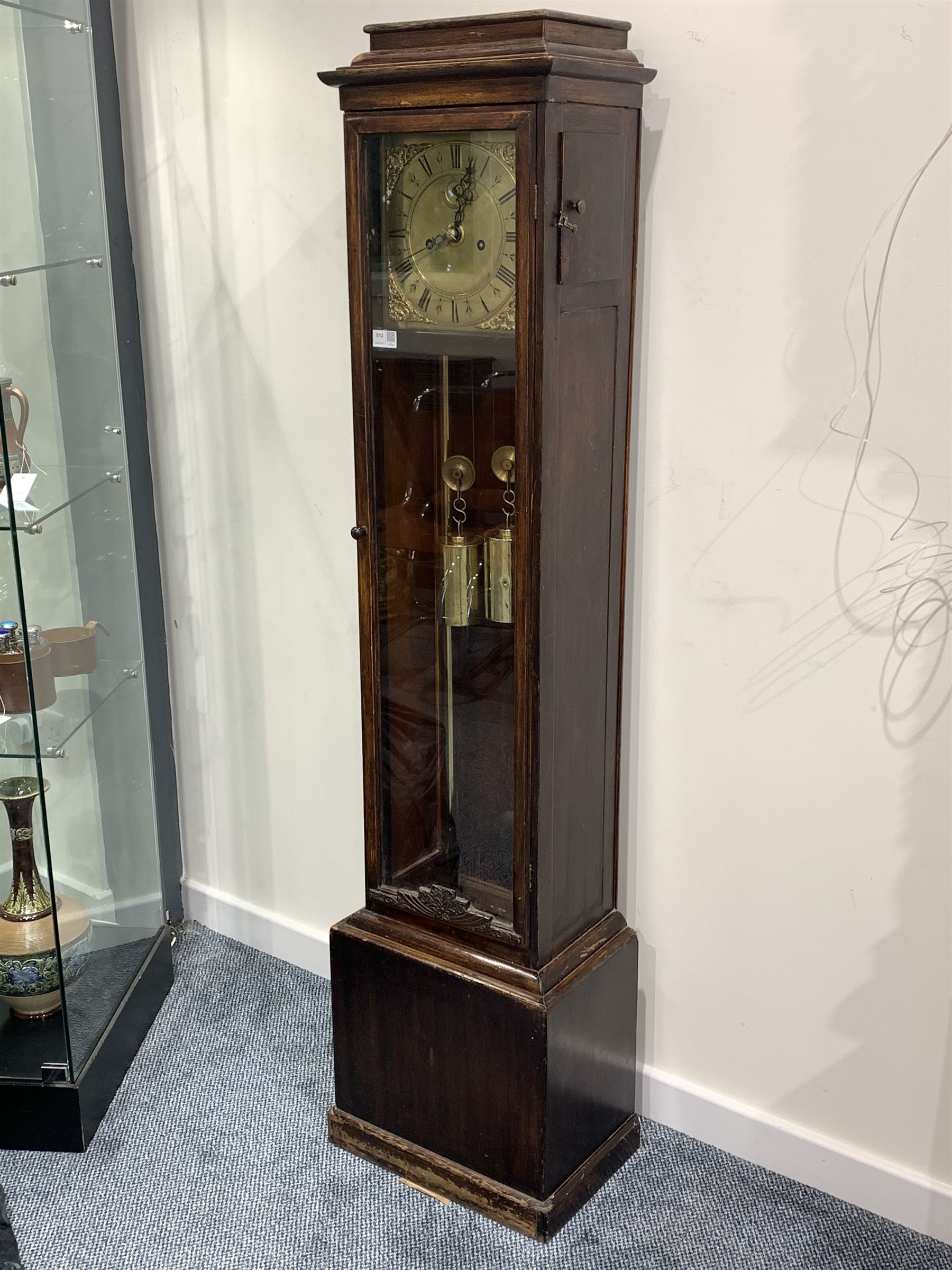 Eight day Grandmother clock in oak case - Image 2 of 6