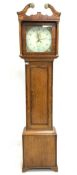 Early 19th century oak country 30 hour longcase clock