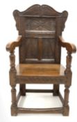 Victorian 17th century design oak Wainscot chair