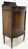 Maple & Co - Late 19th/ Early 20th century walnut bow front sheet music cabinet