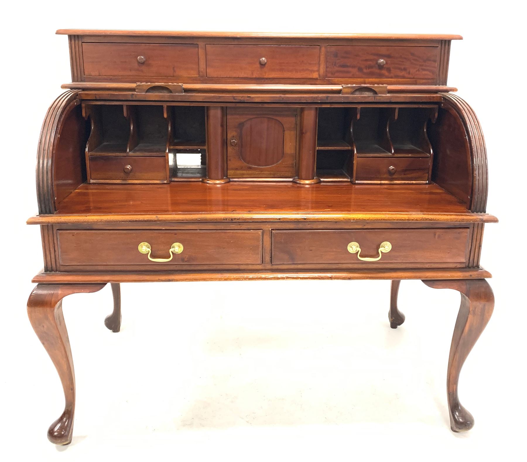 Georgian style mahogany roll top desk - Image 2 of 3