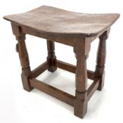 Robert 'Mouseman' Thompson of Kilburn - Yorkshire oak stool