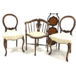 Pair of Victorian mahogany side chairs