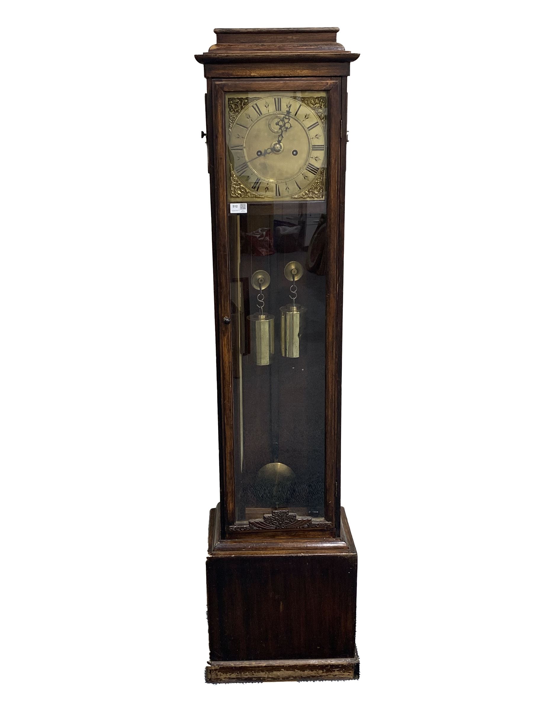 Eight day Grandmother clock in oak case