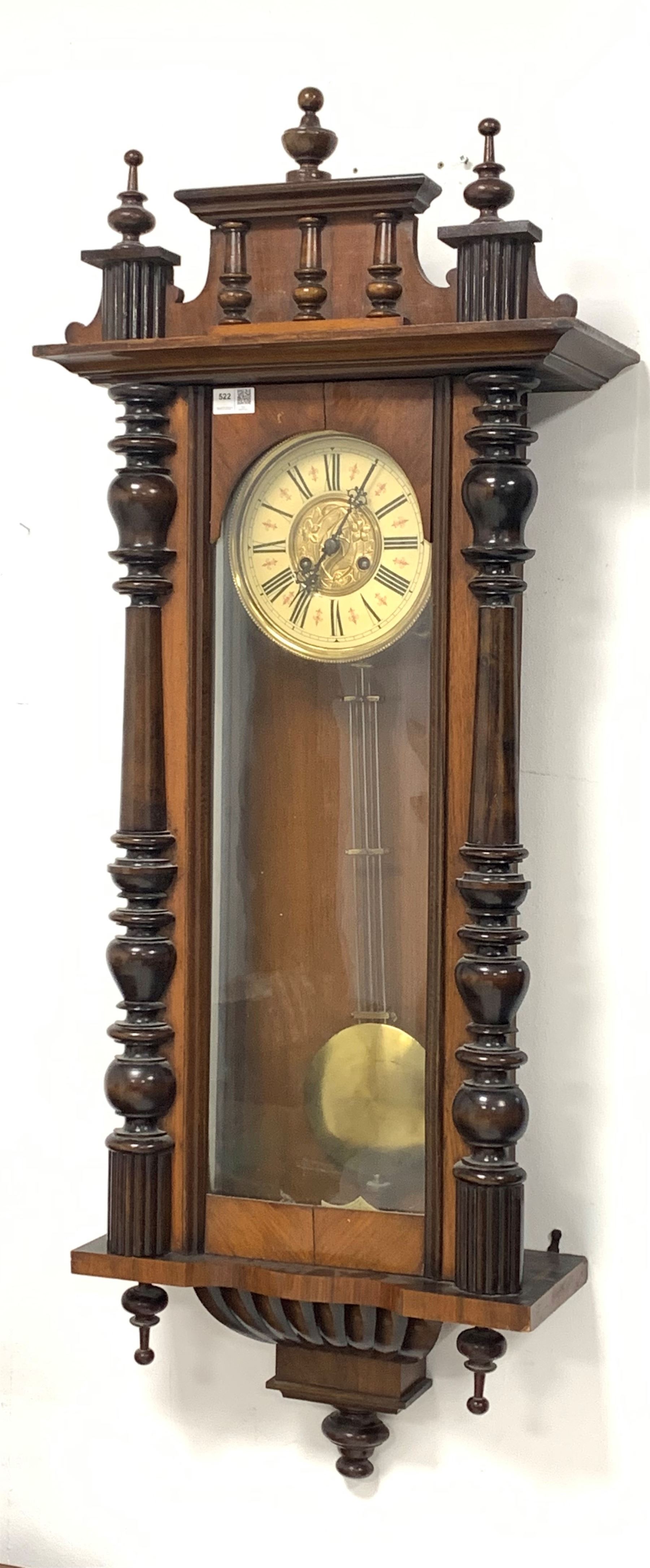 Late 19th century Vienna style wall clock