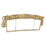 19th century gilt framed wall mirror with three bevelled plates