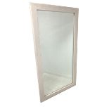 Large bevelled edge wall mirror in white painted frame 178cm x 98cm