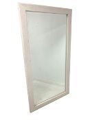 Large bevelled edge wall mirror in white painted frame 178cm x 98cm