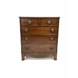 Georgian mahogany chest fitted with two short and two long drawers