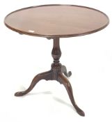 Late 19th century Georgian style mahogany tripod table