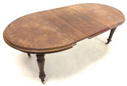 Victorian mahogany wind out extending dining table