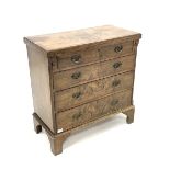 Early 20th century figured walnut bachelors chest