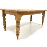 Victorian style pine farmhouse dining table