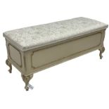French style cream painted blanket box