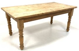 Victorian style pine farmhouse dining table