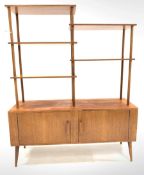 Mid 20th century teak sideboard etagere