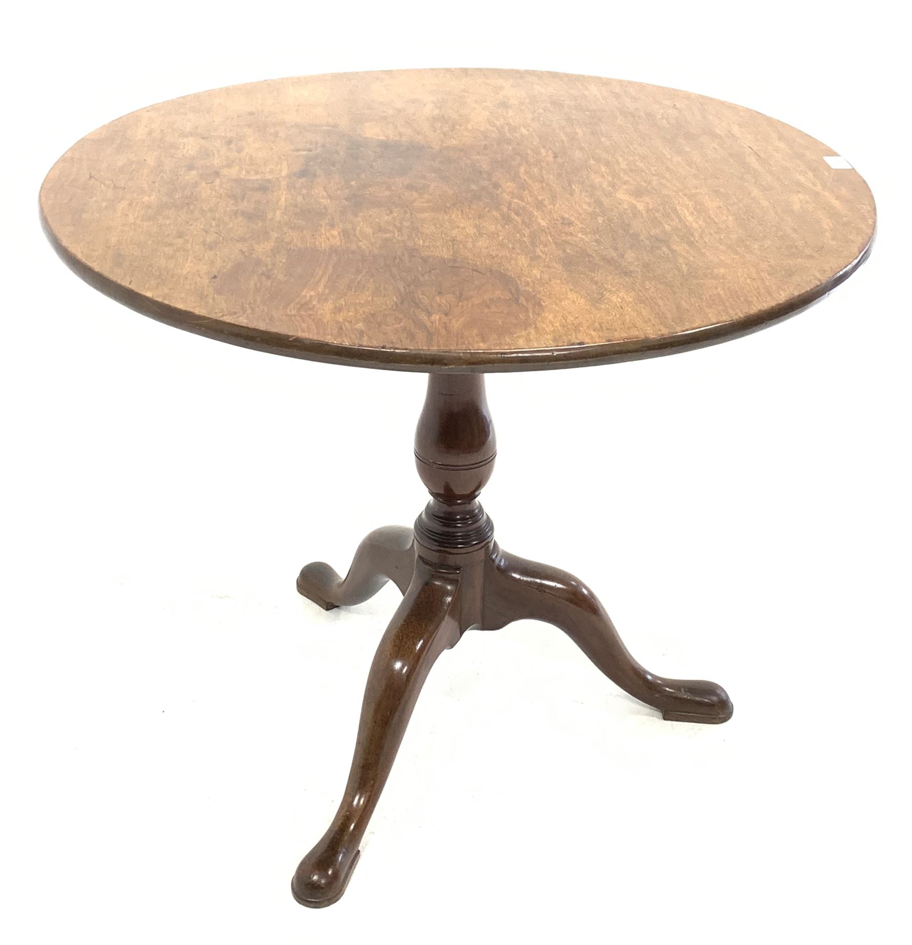 George III mahogany tilt top table