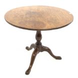 George III mahogany tilt top table