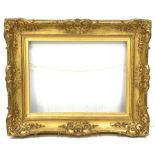 Early 20th century swept gilt gesso frame
