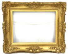 Early 20th century swept gilt gesso frame