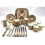 Royal Crown Derby Duesbury pattern tea set Patt. 2451 comprising six cups and saucers