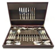 Canteen of silver-plated Kings pattern cutlery for eight settings