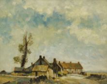 Follower of Edward Seago (British 1910-1974): Farmstead