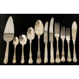 Service of Kings pattern silver-plated cutlery for six covers