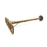 Edwardian brass mounted bamboo shooting stick