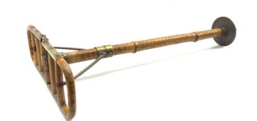 Edwardian brass mounted bamboo shooting stick