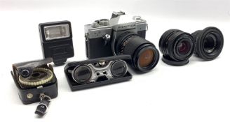 Praktica L2 camera with two Carl Zeiss lenses